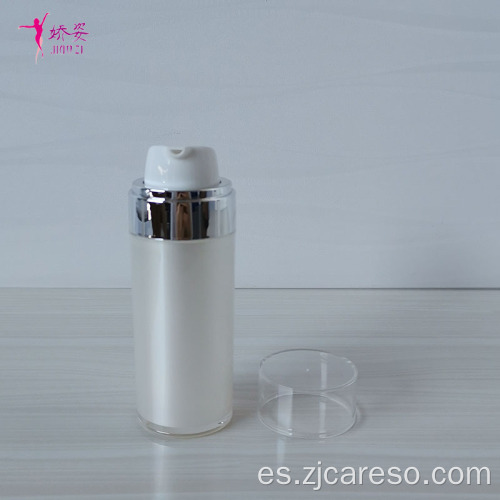 Botella de vacío de botella de bomba sin aire de acrílico de forma redonda